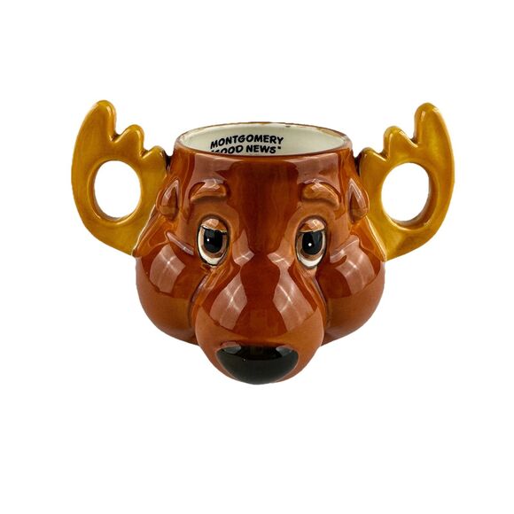 Montgomery "Good News" Moose Ceramic Mug 1984 The Get Along Gang Cartoon - Picture 1 of 12